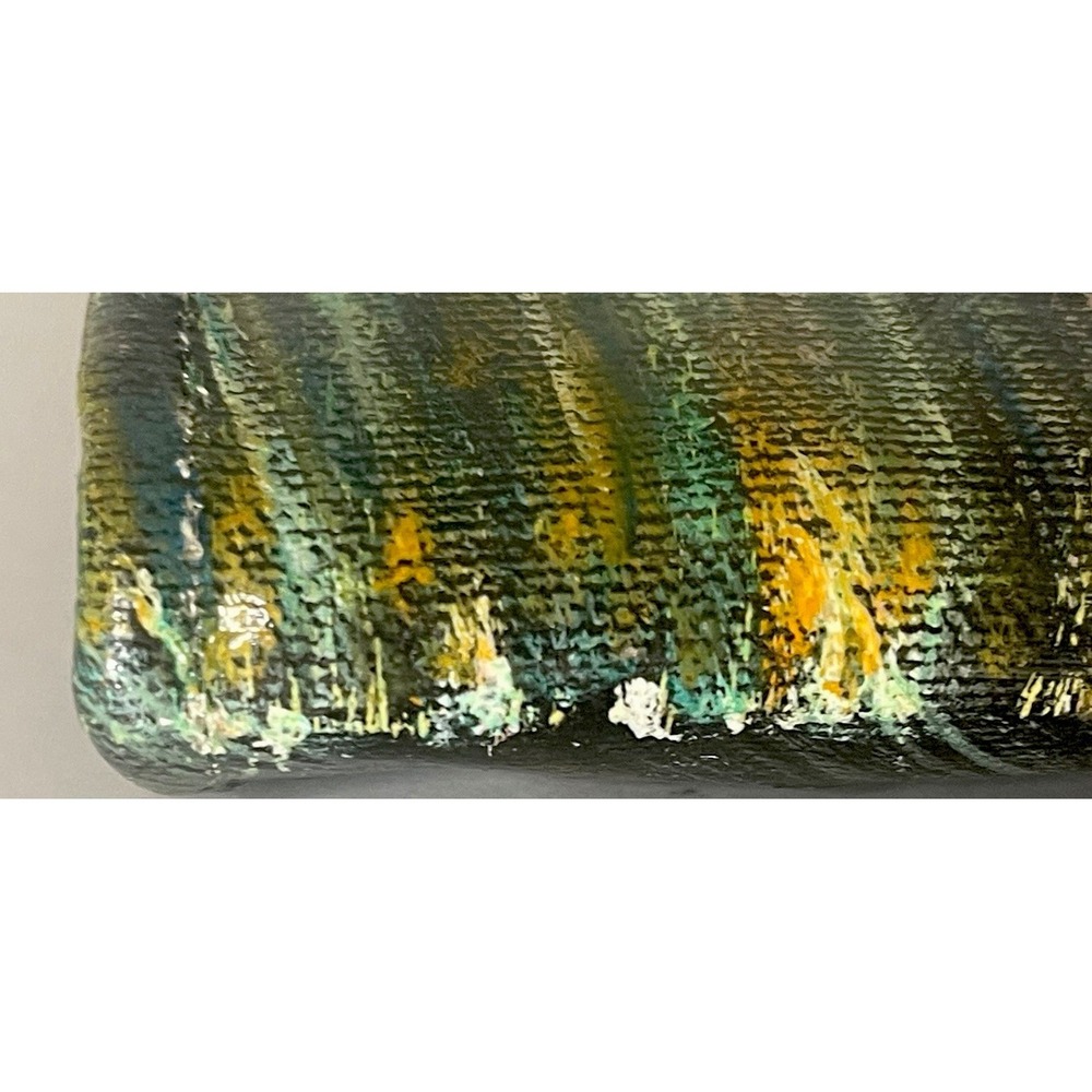 Vintage Brush Strokes of NY Hand Painted Bag Cottagecore Modern Art Clutch - Picture 6 of 10